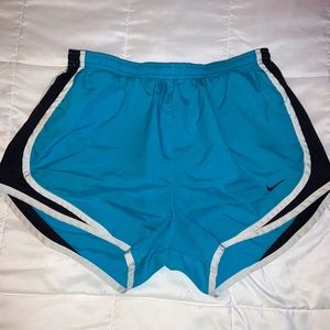 Blue Nike women’s running shorts